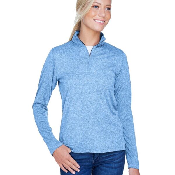 Women's Cool & Dry Heathered Performance Quarter-Zip Pullover Thumbnail